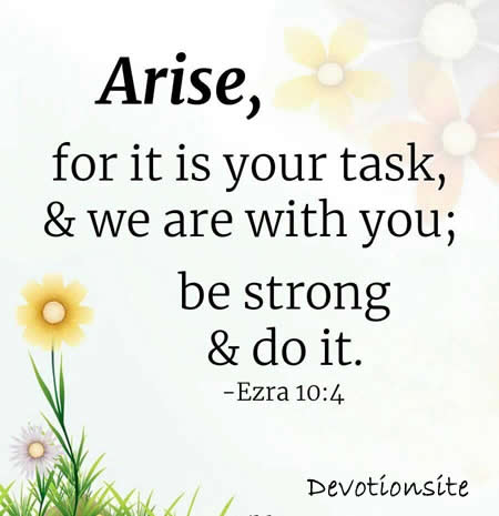 Daily Bible Verse:- Ezra 10:4